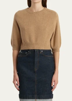 KhaiteLorelai Cropped Wool-Cashmere Sweater