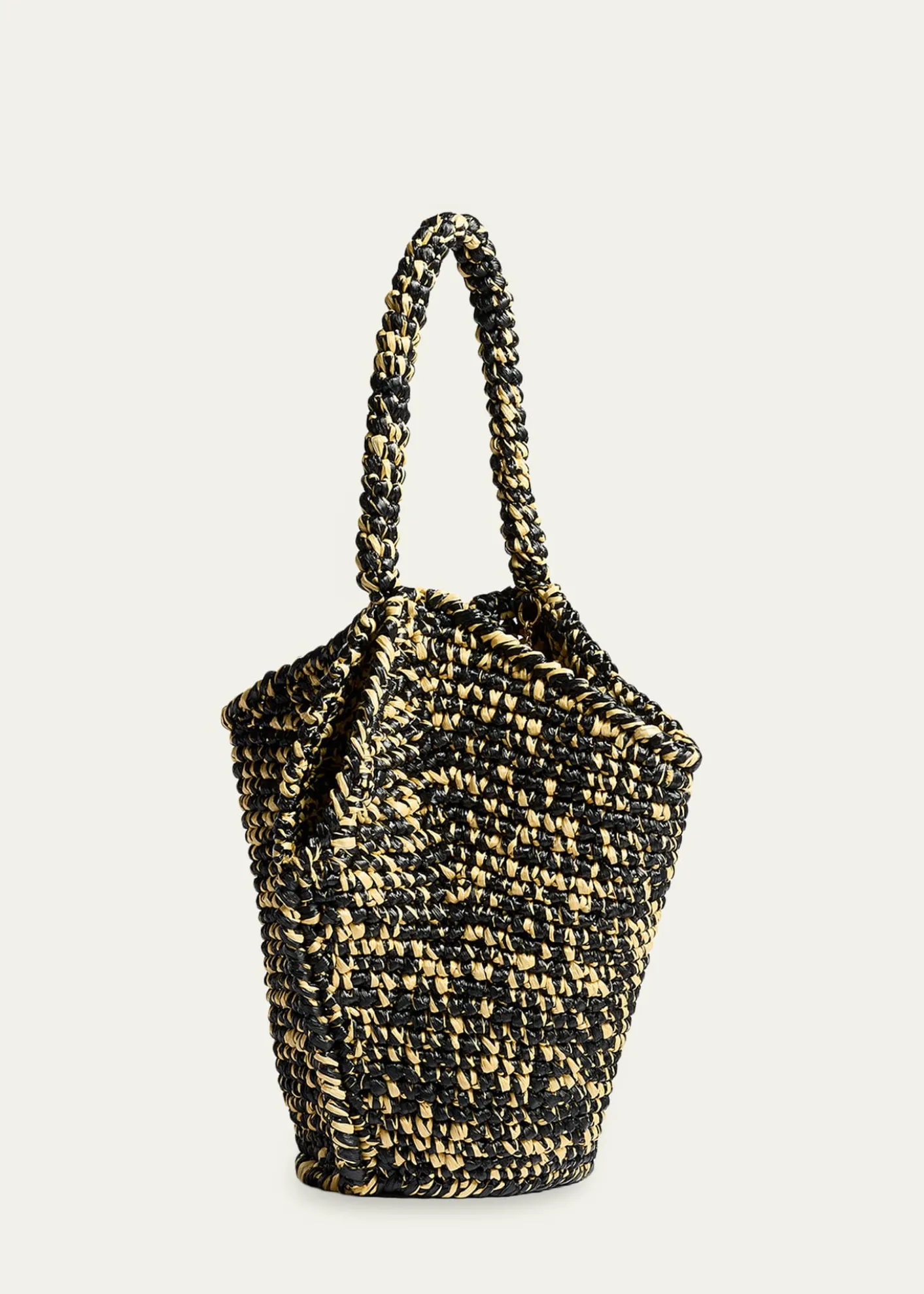 KhaiteLotus Mini Raffia Top-Handle Bag