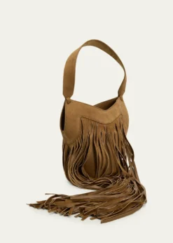 KhaiteLotus Nano Fringe Suede Tote Bag