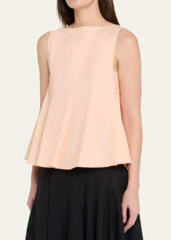 KhaiteMarita Paneled Cotton Peplum Top