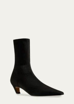 Khaite40mm Arizona Leather Ankle Boots