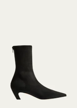 Khaite40mm Arizona Leather Ankle Boots
