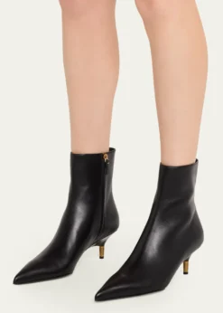 Khaite55mm Bella Leather Ankle Boots