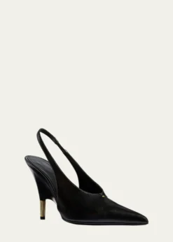 Khaite100mm Bella Leather Slingback Pumps