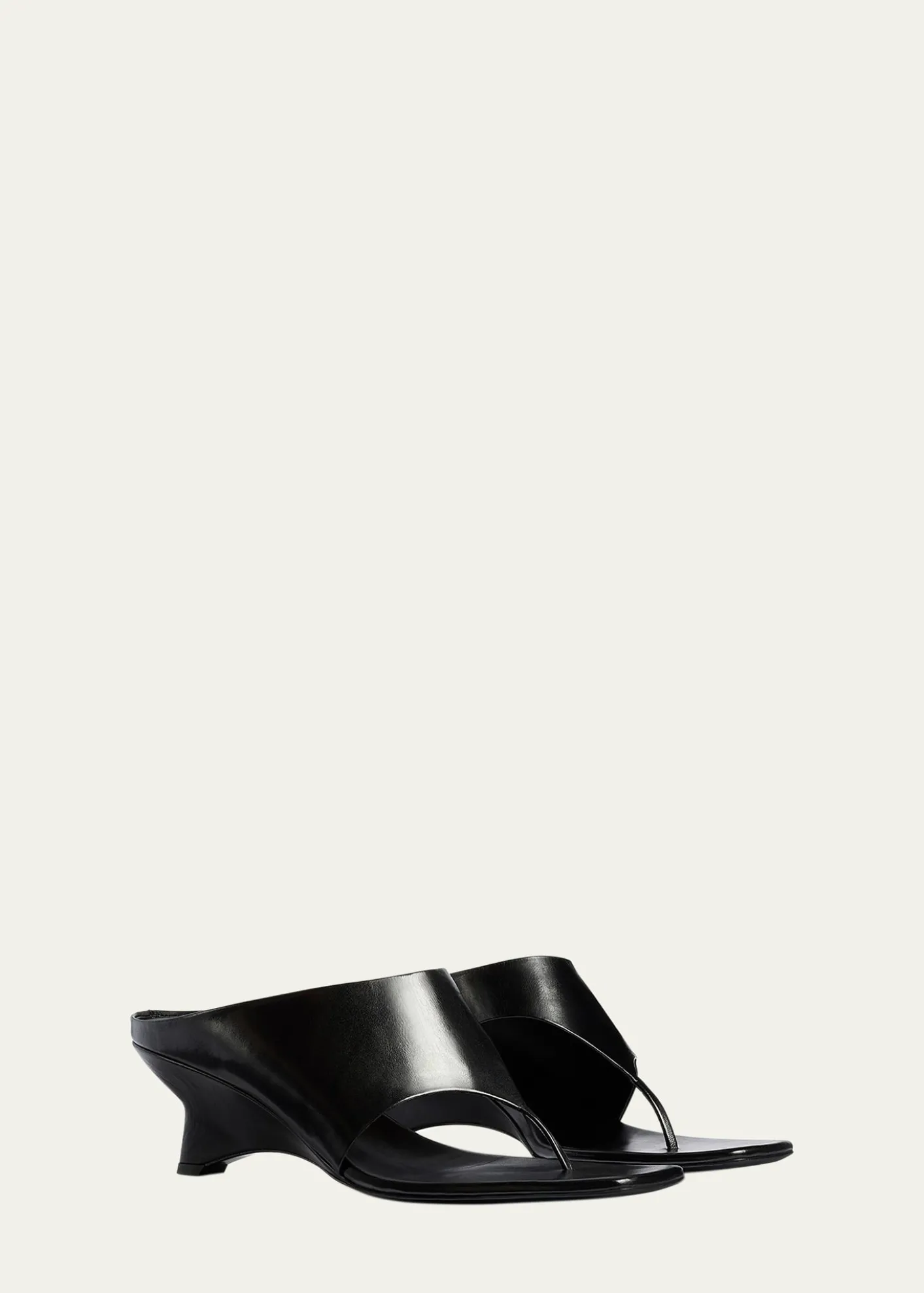 Khaite55mm Marlow Leather Thong Mules