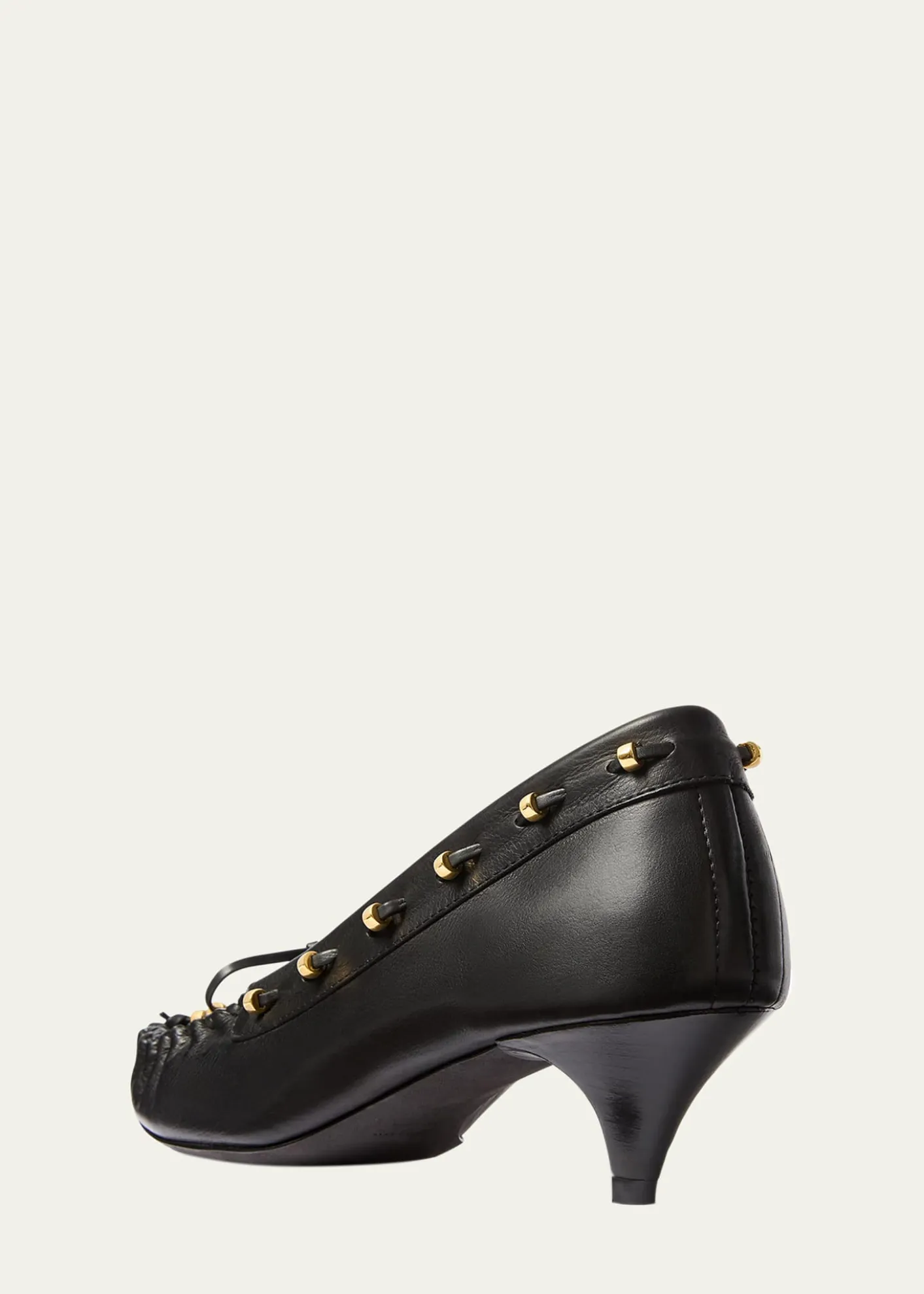 Khaite45mm Milly Leather Moccasin Pumps