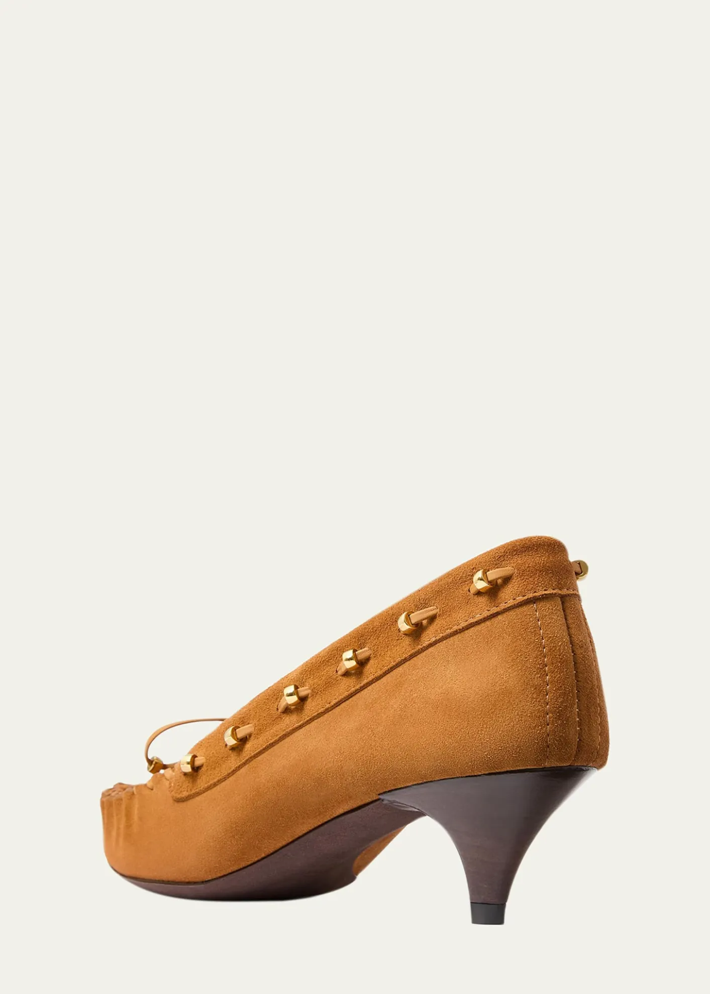 Khaite45mm Milly Suede Moccasin Pumps
