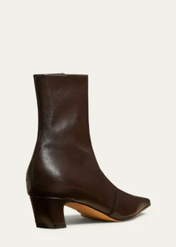 KhaiteNevada Stretch Leather Ankle Booties