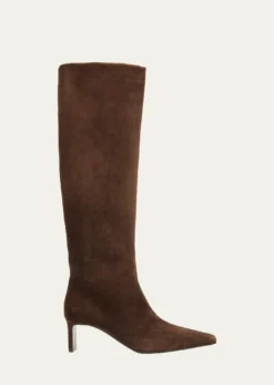 KhaiteOna Suede Stiletto Knee Boots