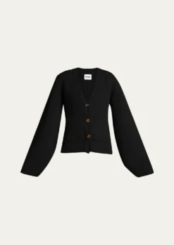 KhaiteScarlet Cashmere Cropped Cardigan