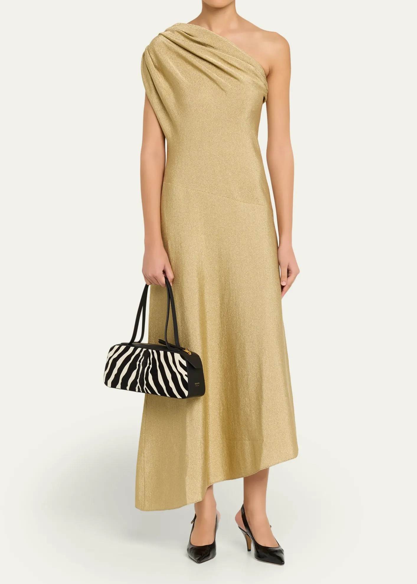 KhaiteSimona Zebra-Print Calf Hair Shoulder Bag
