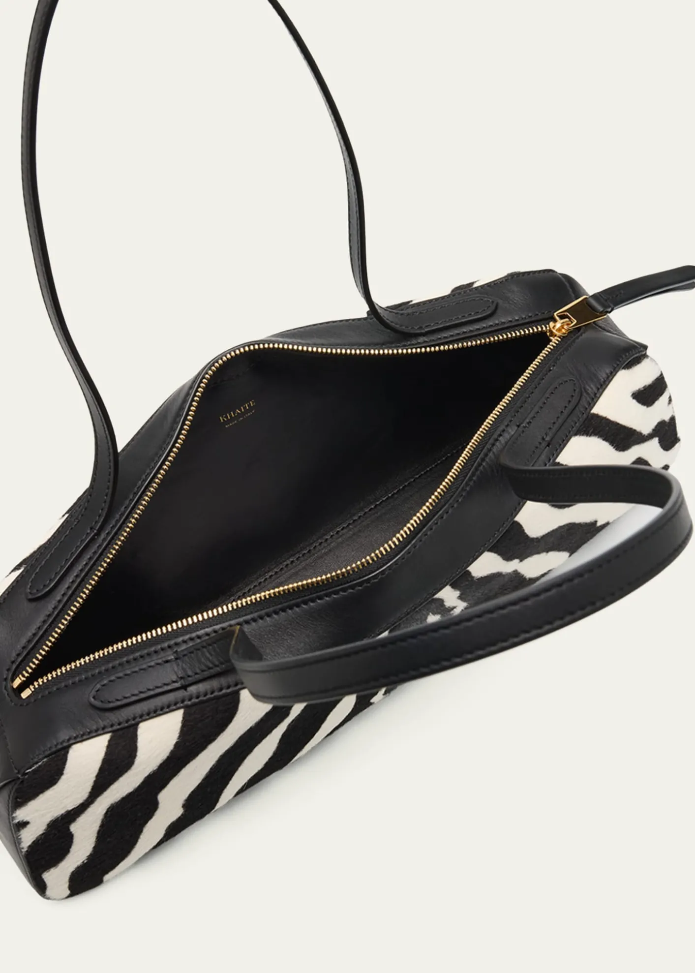 KhaiteSimona Zebra-Print Calf Hair Shoulder Bag