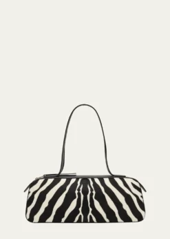 KhaiteSimona Zebra-Print Calf Hair Shoulder Bag
