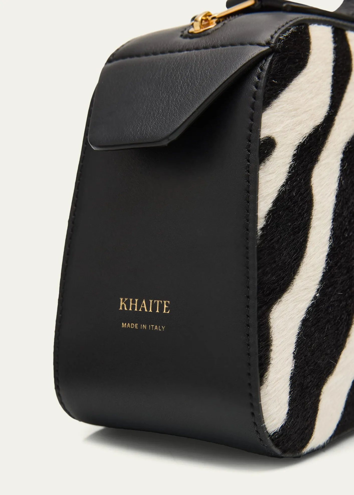 KhaiteSimona Zebra-Print Calf Hair Shoulder Bag
