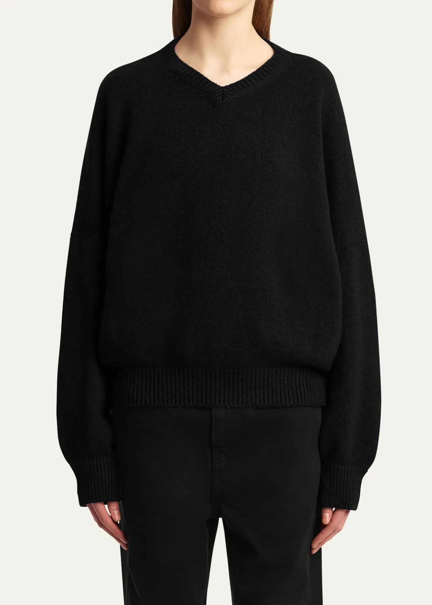 KhaiteWolfe V-Neck Cashmere Sweater