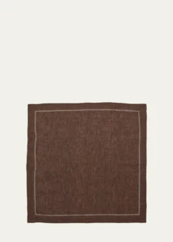 Kim SeybertBrown Square Linen Napkin