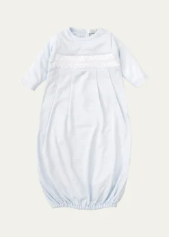 Kissy KissyBoy's Hand-Smocked Pima Cotton Gown, Size Newborn