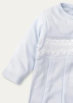Kissy KissyBoy's Hand-Smocked Pima Cotton Gown, Size Newborn