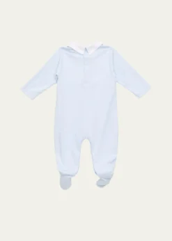 Kissy KissyBoy's Hand-Smocked Pima Cotton Footie, Size NB-6M