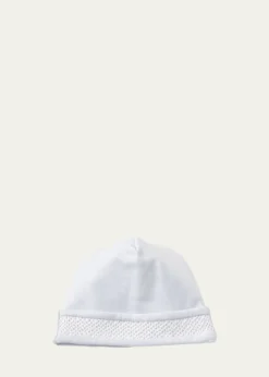 Kissy KissyBoy's Hand-Smocked Pima Cotton Baby Hat