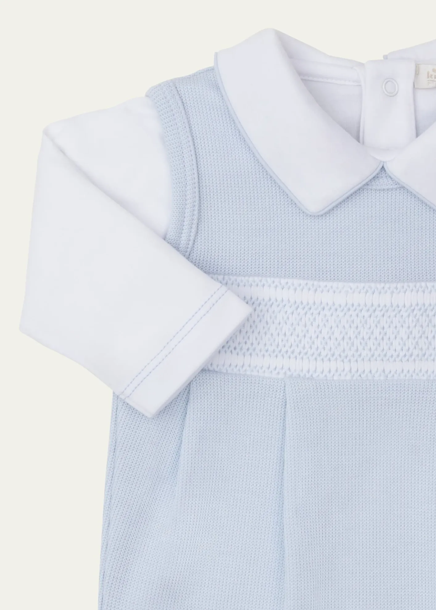 Kissy KissyBoy's Punto Ingles Hand Smocked Overall Set, Size 3M-9M