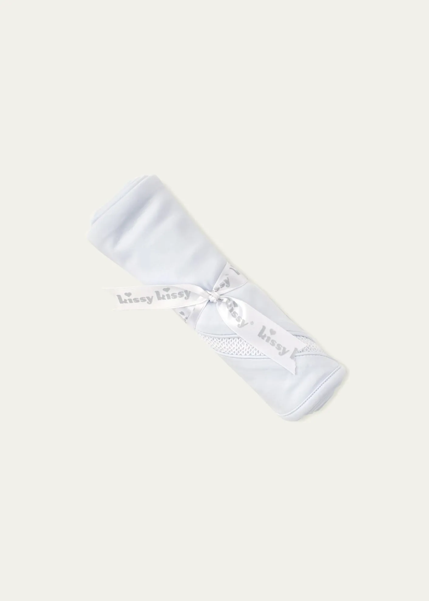 Kissy KissyBoy's Hand-Smocked Pima Cotton Baby Blanket