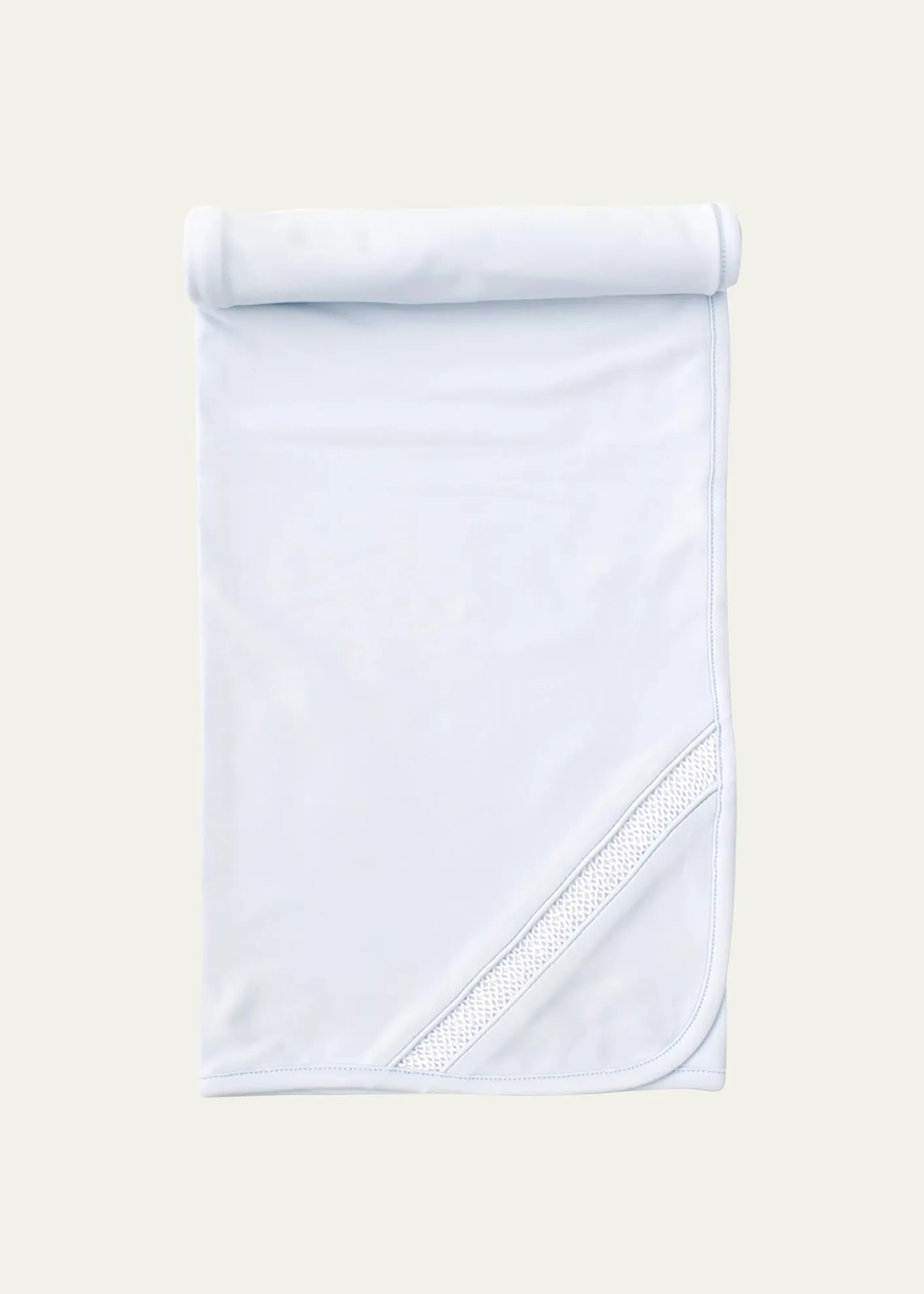 Kissy KissyBoy's Hand-Smocked Pima Cotton Baby Blanket