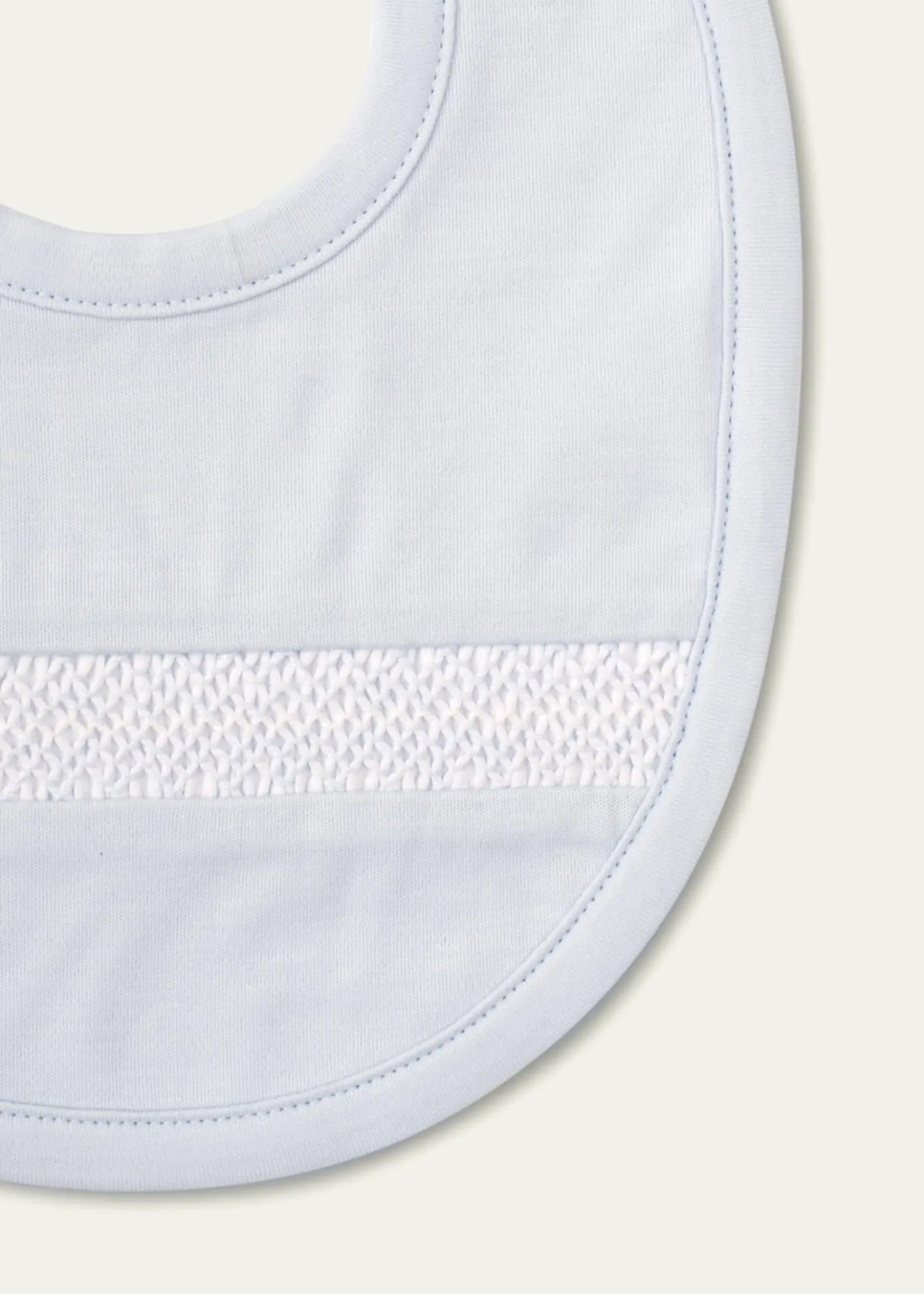 Kissy KissyBoy's Hand-Smocked Pima Cotton Baby Bib