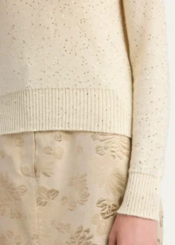 KitonCashmere Paillette Crewneck Sweater
