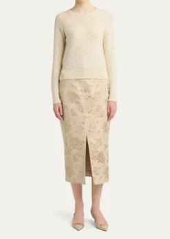 KitonCashmere Paillette Crewneck Sweater