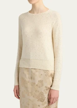 KitonCashmere Paillette Crewneck Sweater