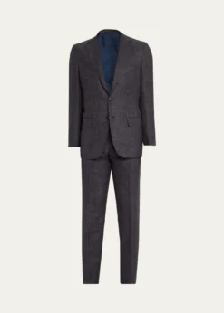 KitonMen's Cashmere, Silk and Linen Plaid Two-Piece Suit