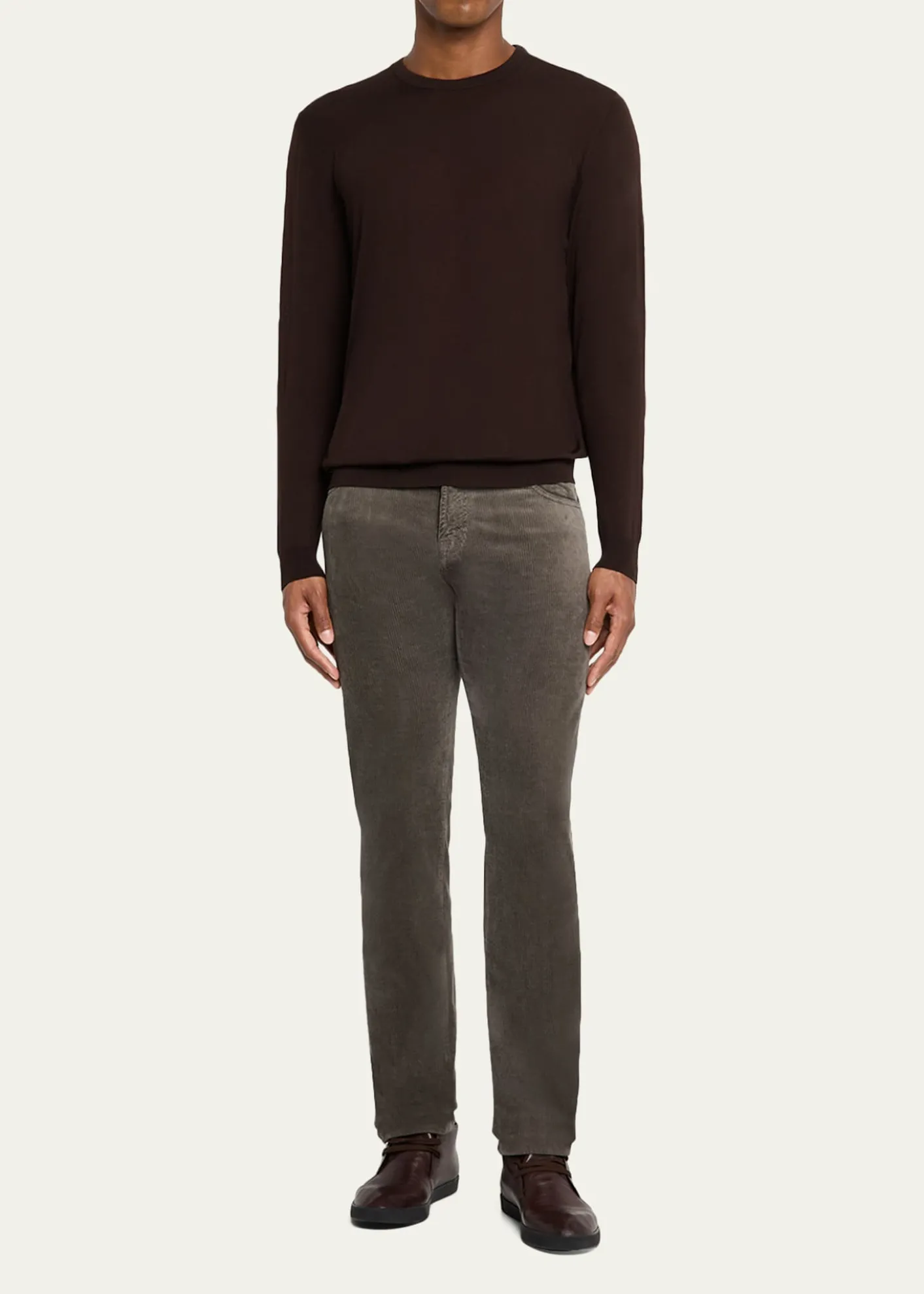 KitonMen's Corduroy Straight Fit Five-Pocket Pants