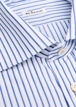 KitonMen's Cotton Multi-Stripe Point Collar Dress Shirt