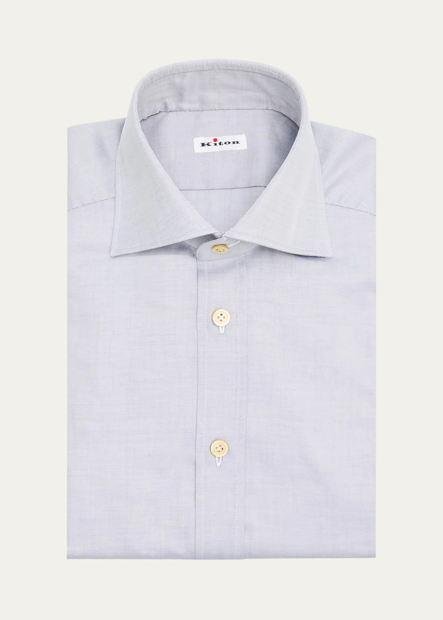 KitonMen's Cotton Point-Collar Dress Shirt