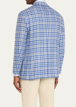 KitonMen's Graph Check Sport Coat