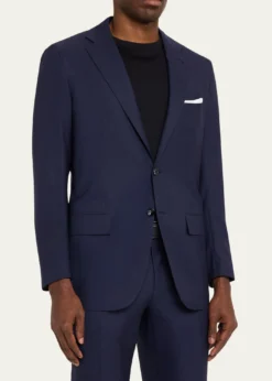 KitonMen's Mini-Check Wool Modern Fit Two-Piece Suit