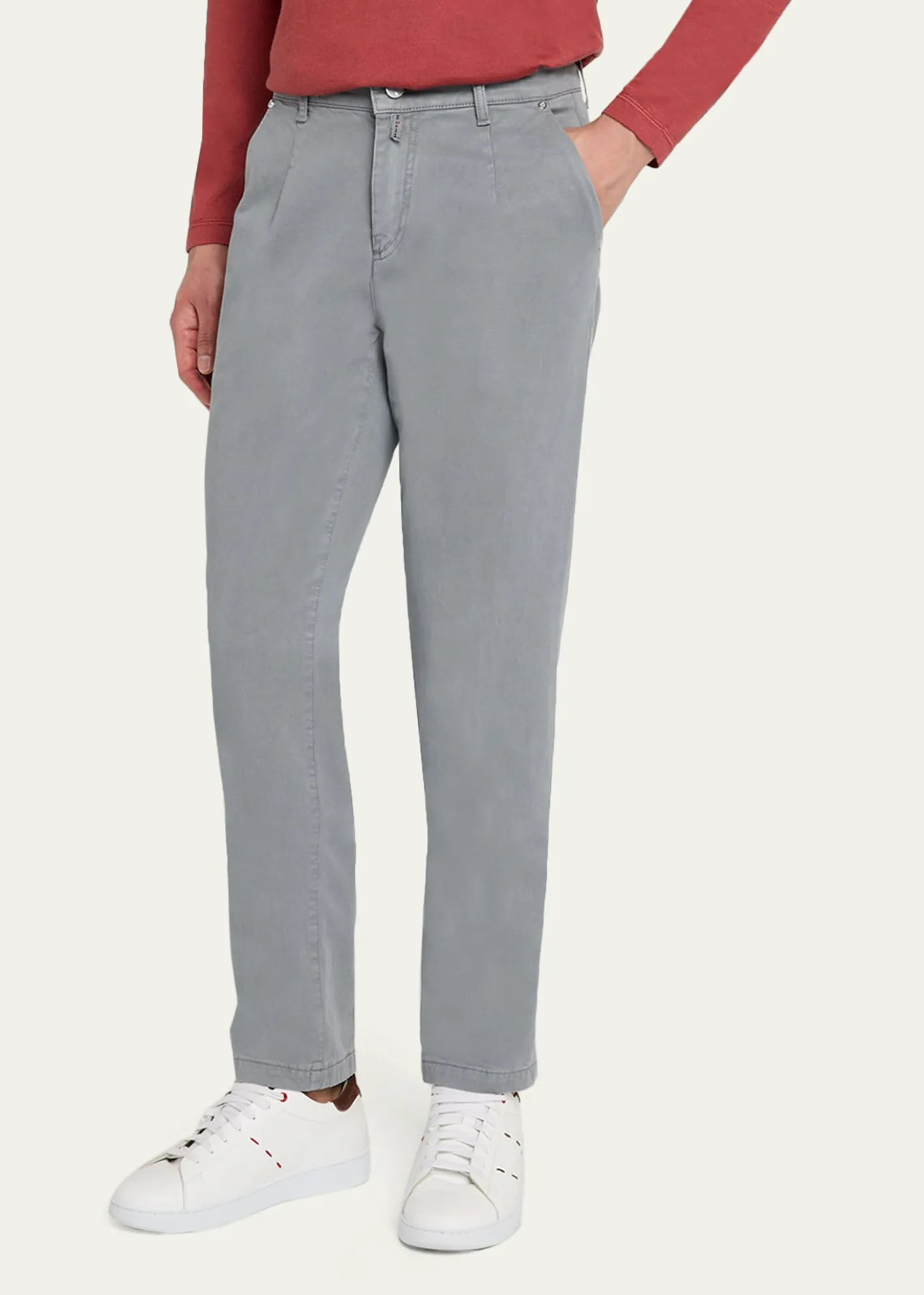 KitonMen's Pleated Straight-Fit Pants