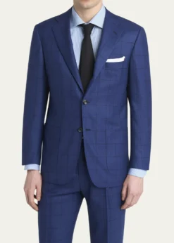 KitonMen's Royal Blue Virgin Wool Sport Coat