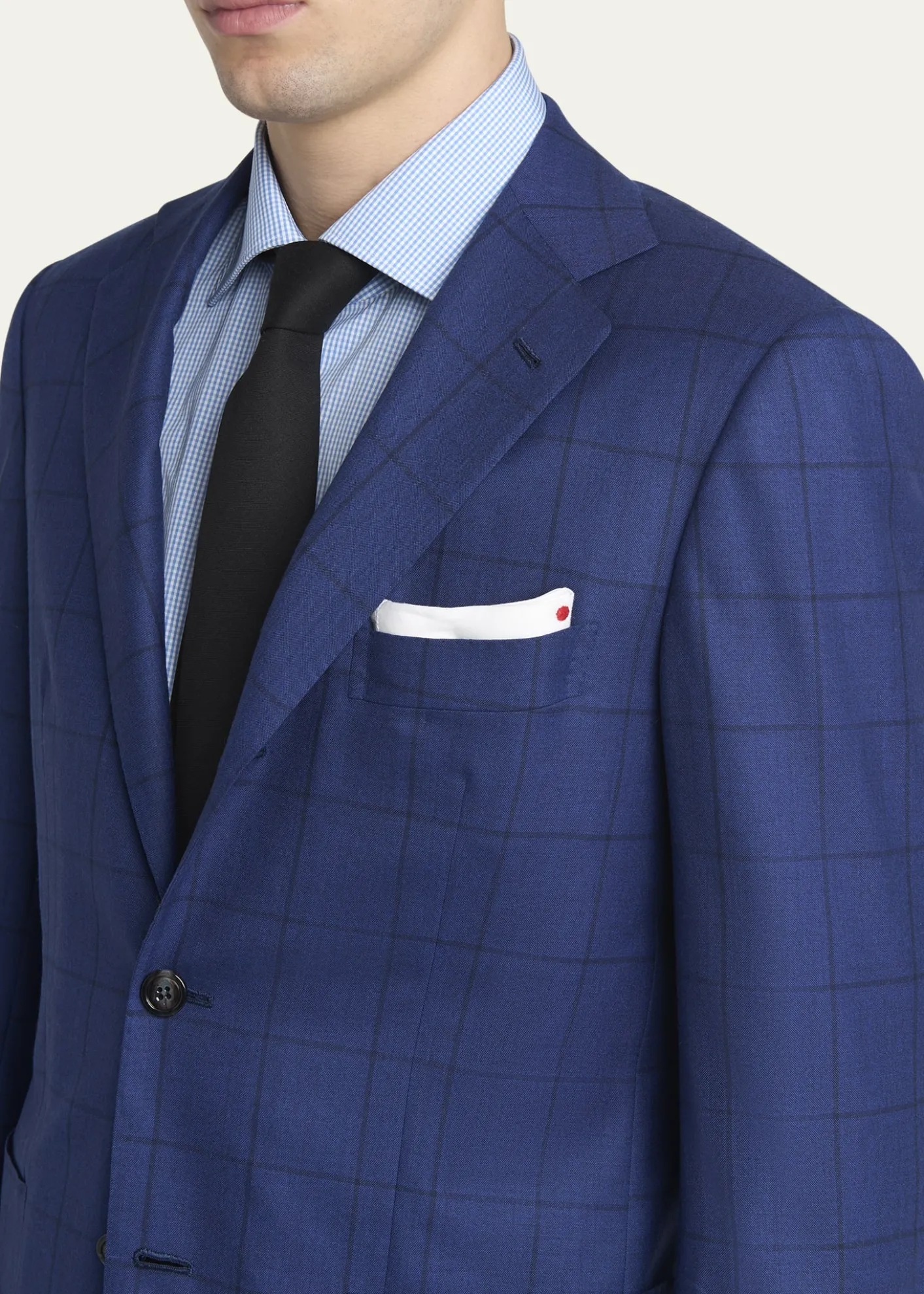 KitonMen's Royal Blue Virgin Wool Sport Coat