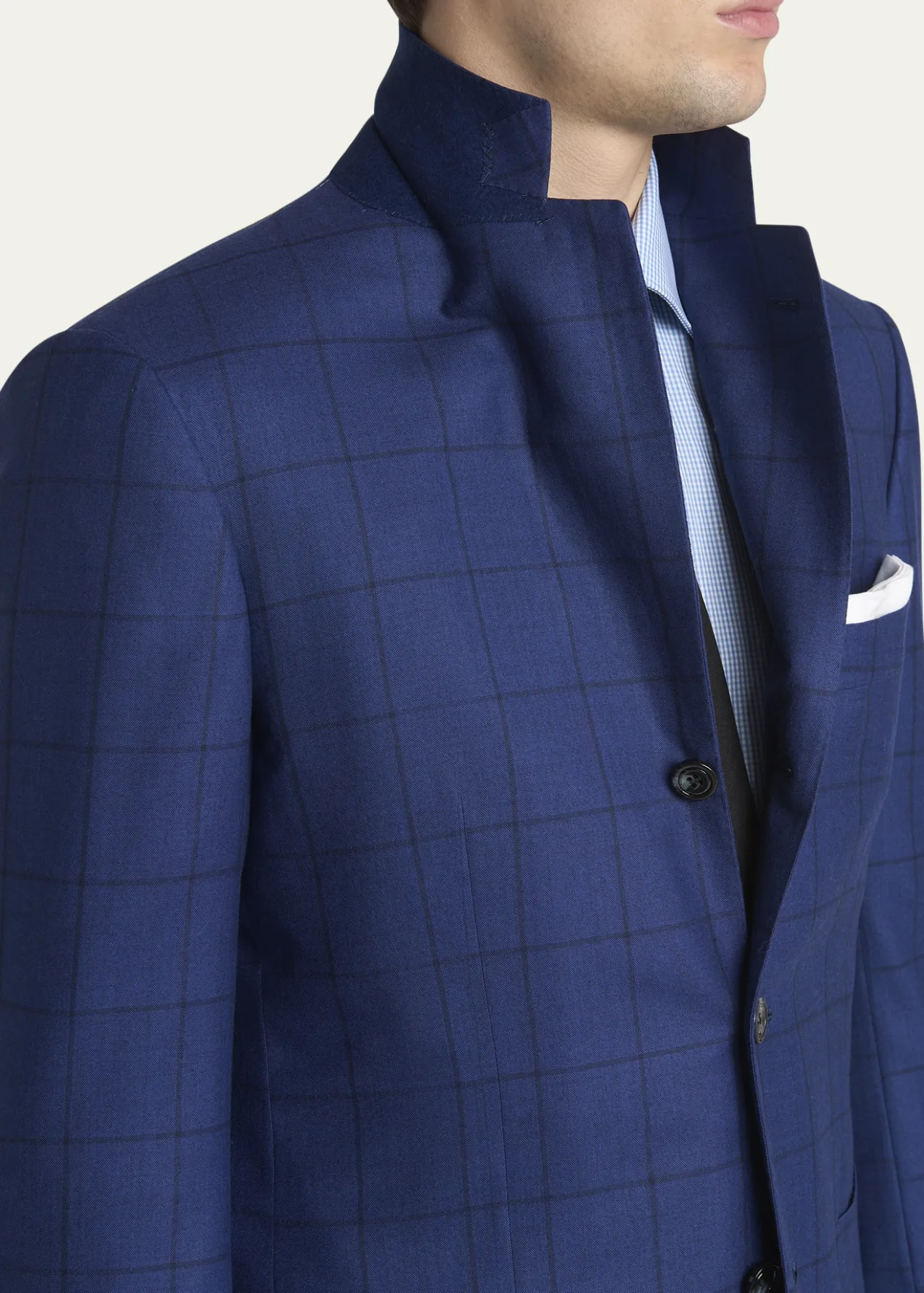 KitonMen's Royal Blue Virgin Wool Sport Coat