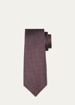 KitonMen's Silk Geometric Jacquard Seven-Fold Tie