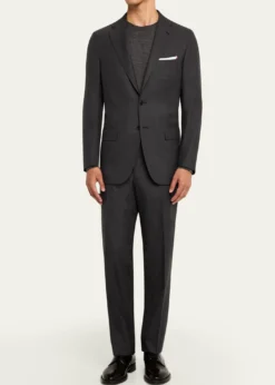 KitonMen's Solid Wool-Silk Suit