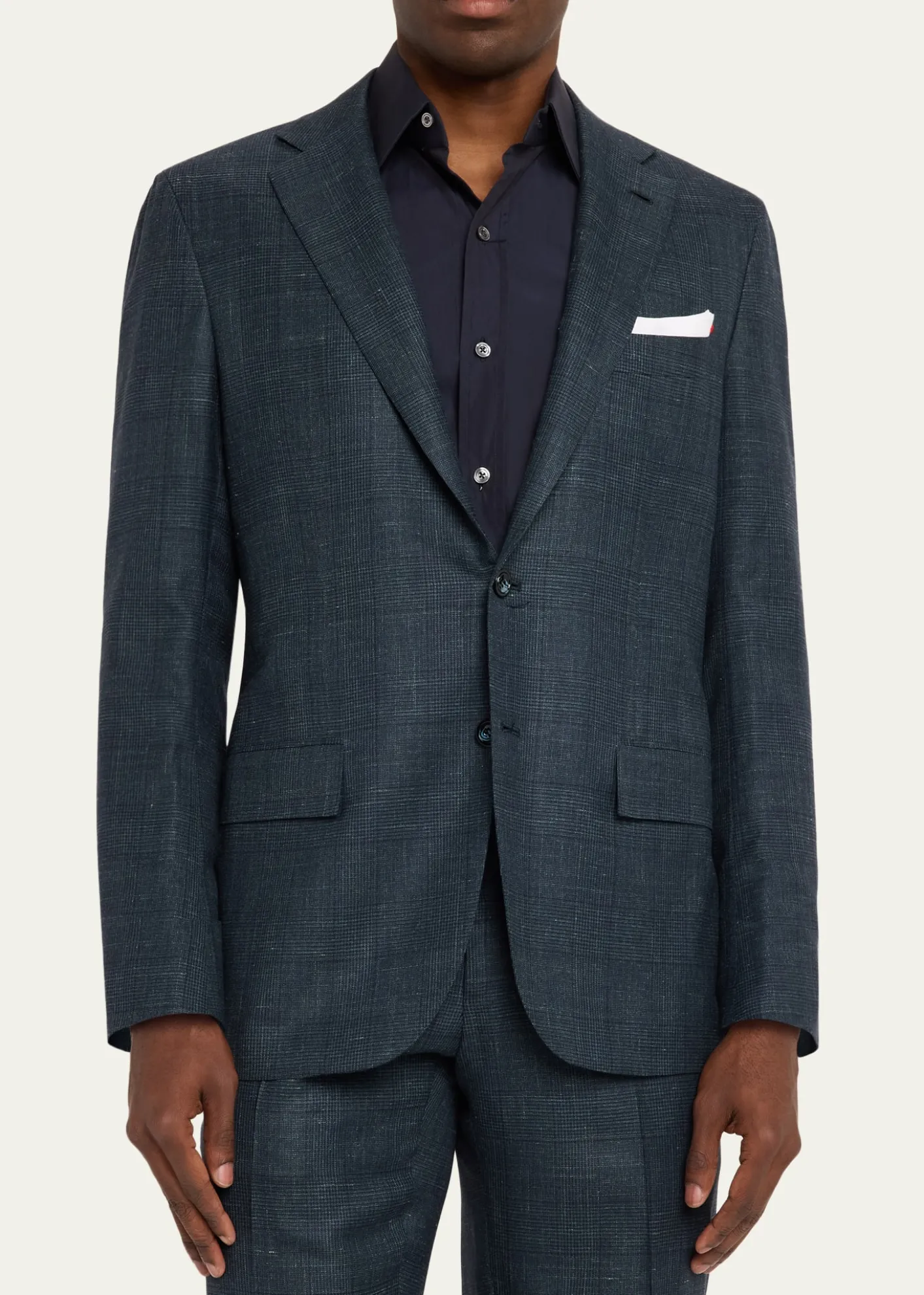 KitonMen's Tonal Plaid Cashmere Two-Piece Suit