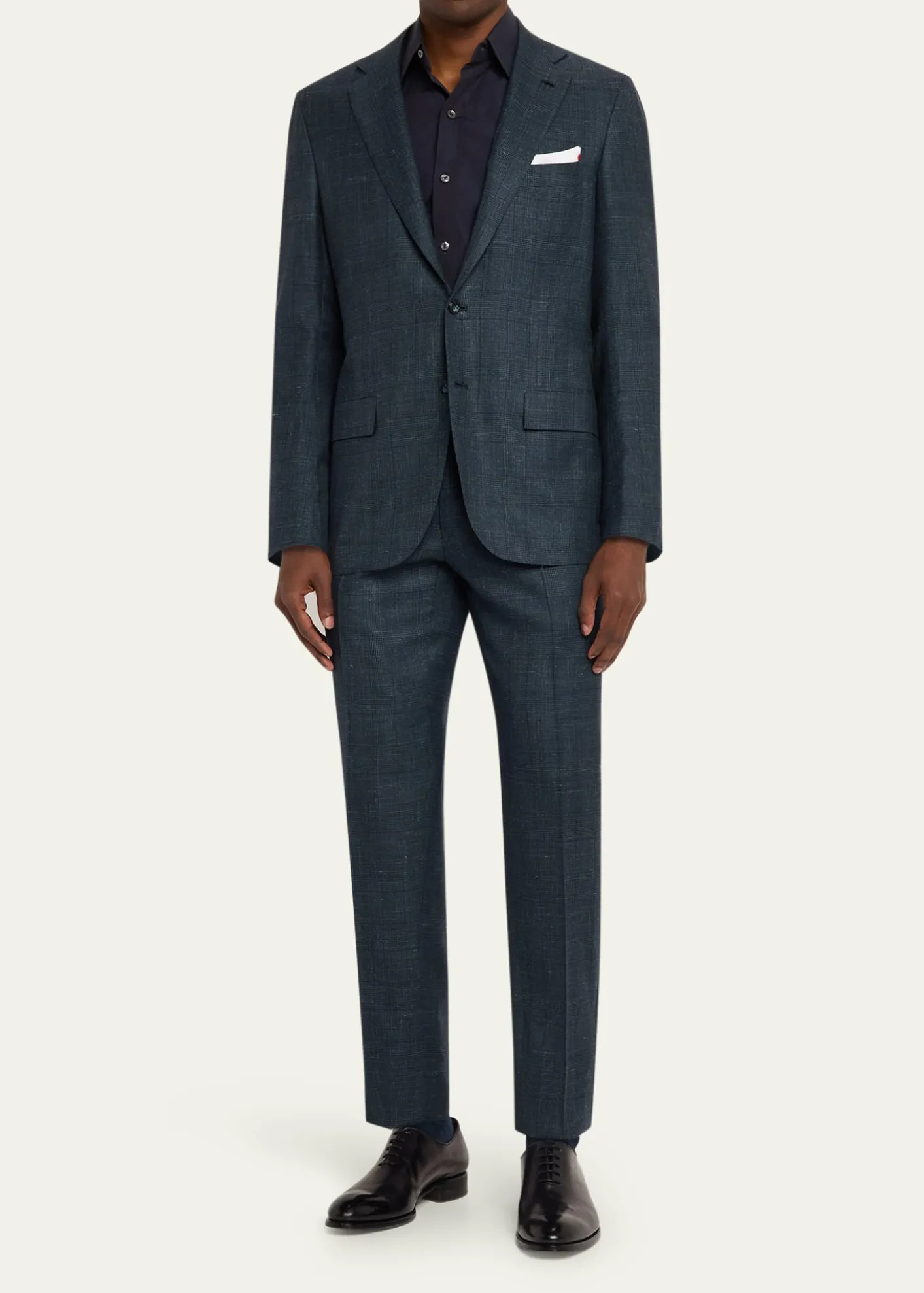 KitonMen's Tonal Plaid Cashmere Two-Piece Suit