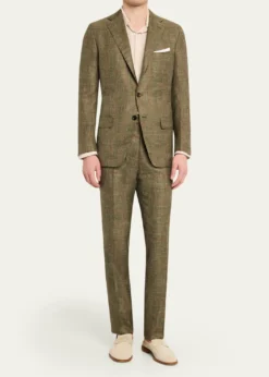 KitonMen's Windowpane Cashmere Blend Suit