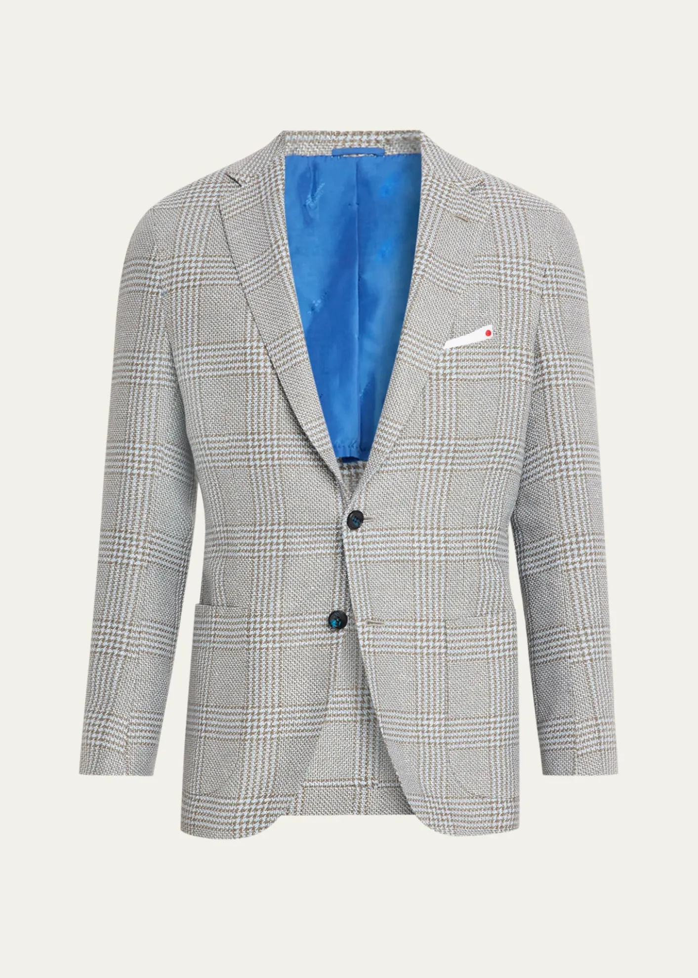 KitonMen's Cashmere and Linen Houndstooth Check Sport Coat