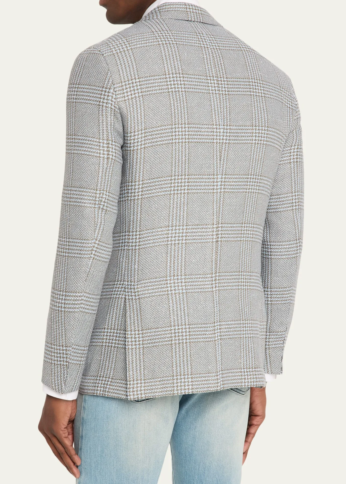KitonMen's Cashmere and Linen Houndstooth Check Sport Coat