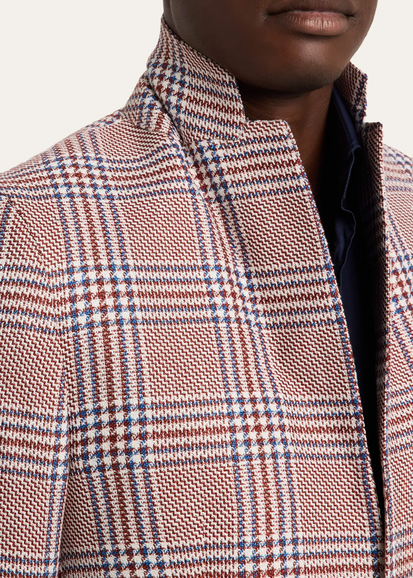 KitonMen's Cashmere and Linen Houndstooth Plaid Sport Coat
