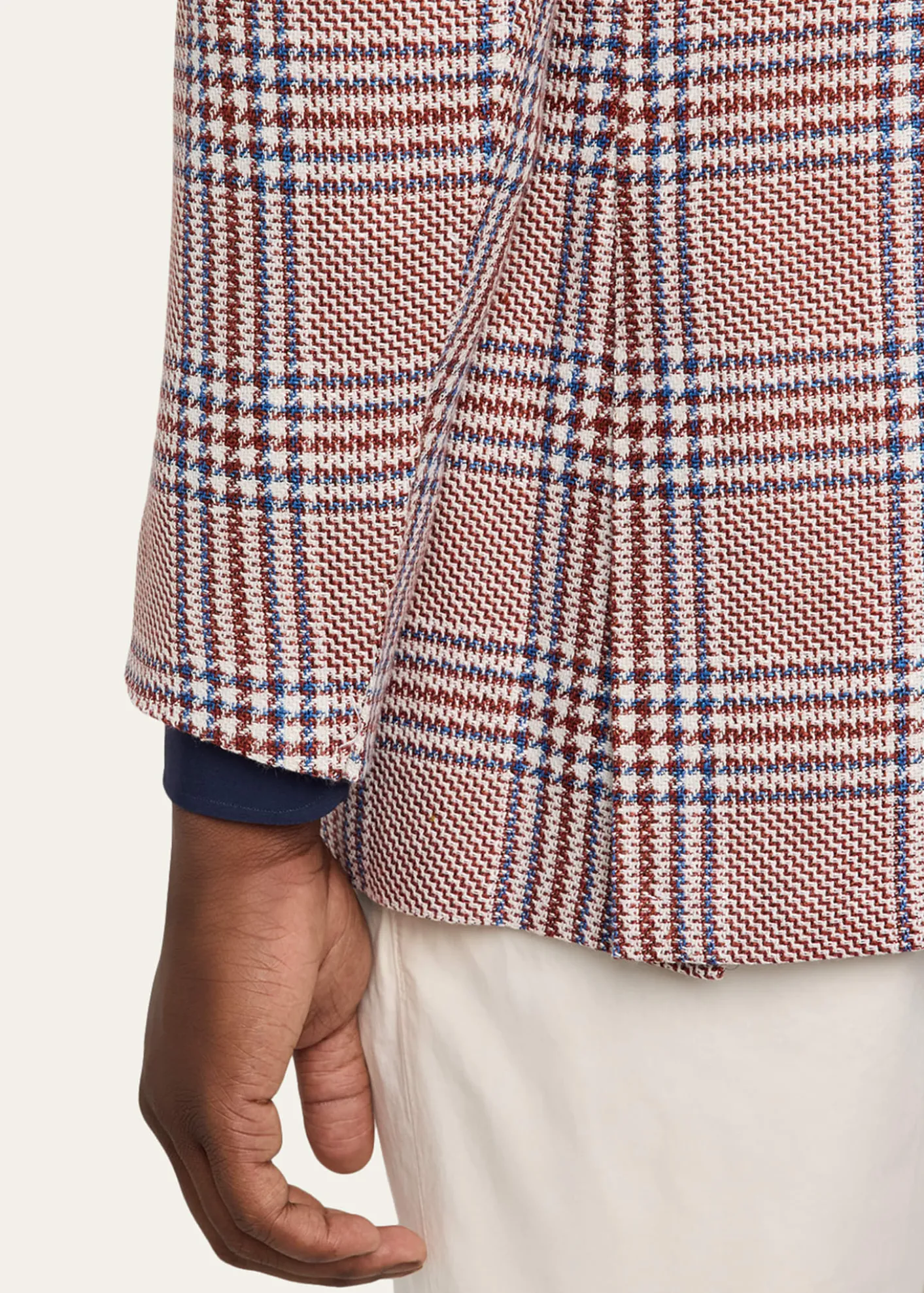 KitonMen's Cashmere and Linen Houndstooth Plaid Sport Coat